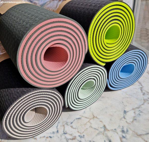Yoga Mat , jóga matrac, TPE, 6mm, 2 színű, C33