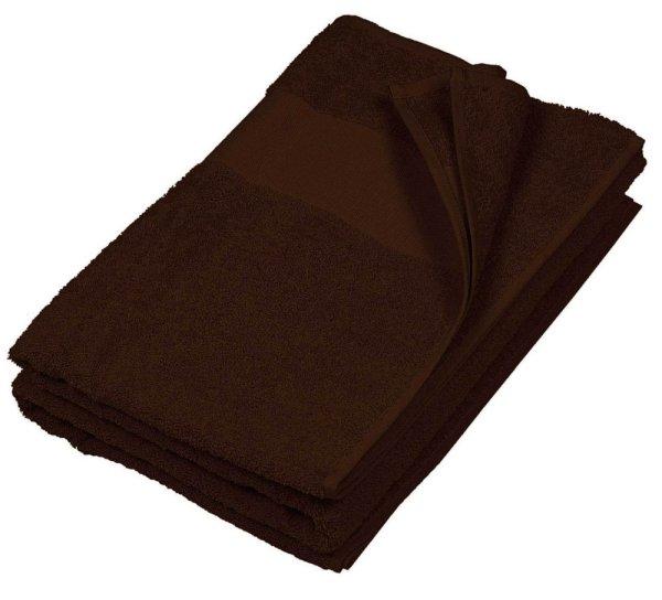 Uniszex pamut vendég törölköző, Kariban KA112, Chocolate-50X100