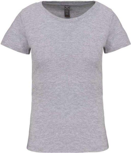 Női organikus kereknyakú rövid ujjú póló, Kariban KA3026IC, Oxford Grey-XS