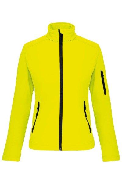 Női 3 rétegű softshell dzseki, Kariban KA400, Fluorescent Yellow-4XL