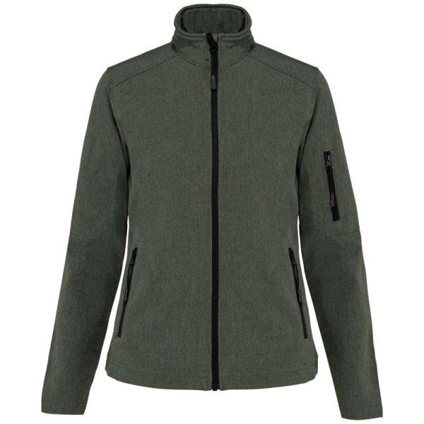 Női 3 rétegű softshell dzseki, Kariban KA400, Marl Green-L