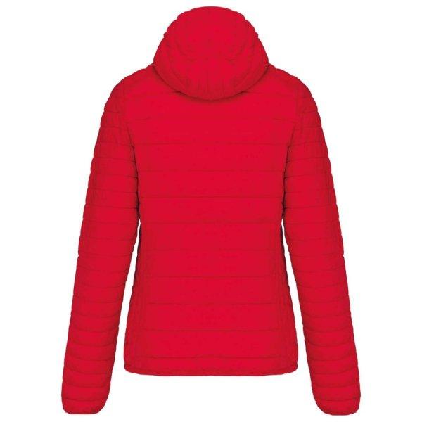 Női kapucnis bélelt meleg és ultrakönnyű kabát , Kariban KA6111, Red-S