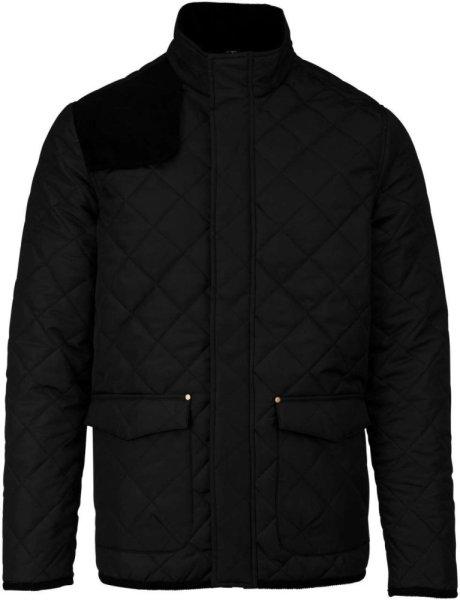 Férfi steppelt kabát, Kariban KA6126, Black/Black-L