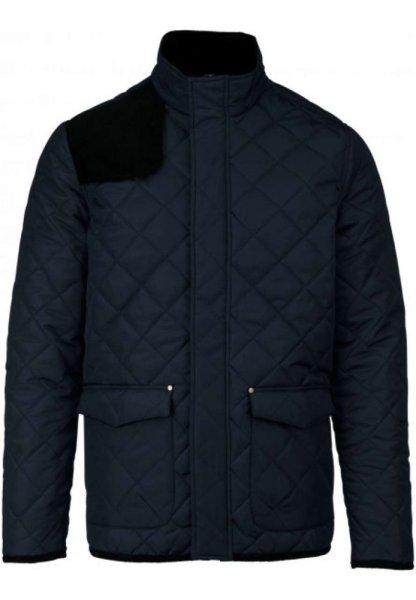 Férfi steppelt kabát, Kariban KA6126, Navy/Black-L