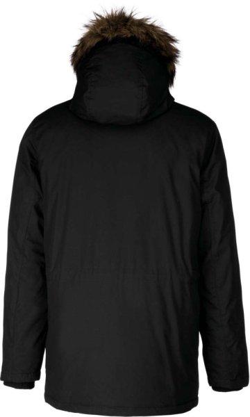 Férfi téli kapucnis bélelt kabát, Kariban KA621, Black-3XL