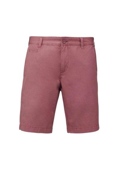 Férfi használt hatású pamut bermuda, Kariban KA752, Washed Marsala-42