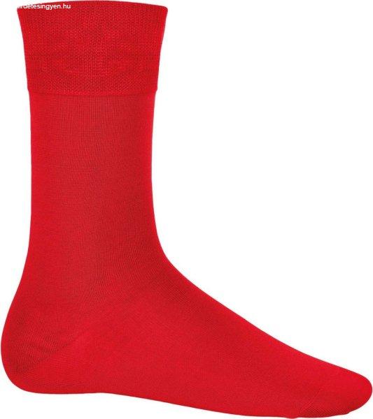 Uniszex mélybordás férfi zokni, Kariban KA813, Red-43/46