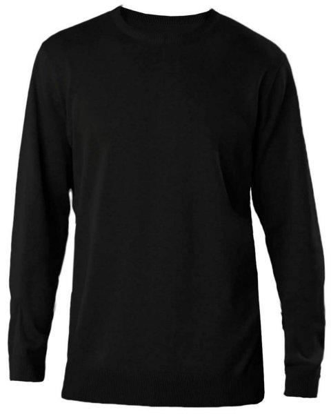 Férfi kereknyakú keskeny szabású pulóver, Kariban KA967, Black-2XL