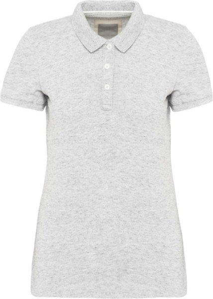 Női vitage hatású galléros piké póló, Kariban KV2207, Ash Heather-XS