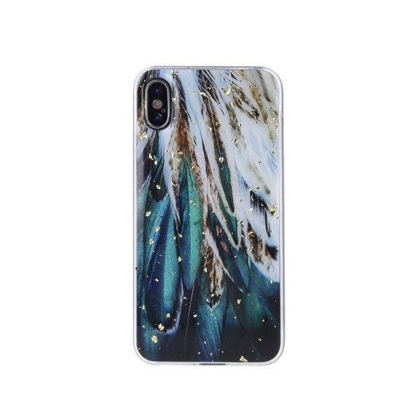 Samsung Galaxy A72 4G/5G hátlap tok, TPU tok, mintás, SM-A725, SM-A726, Gold
Glam Feathers