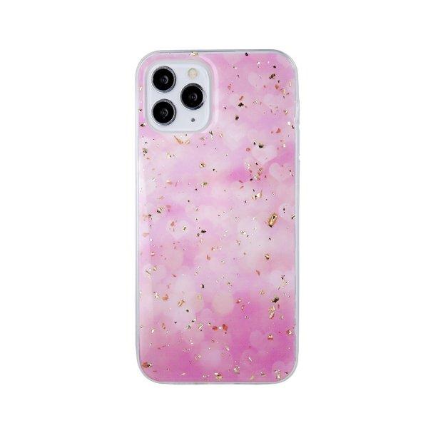 Samsung Galaxy A72 4G/5G hátlap tok, TPU tok, SM-A725, SM-A726, Gold Glam Pink