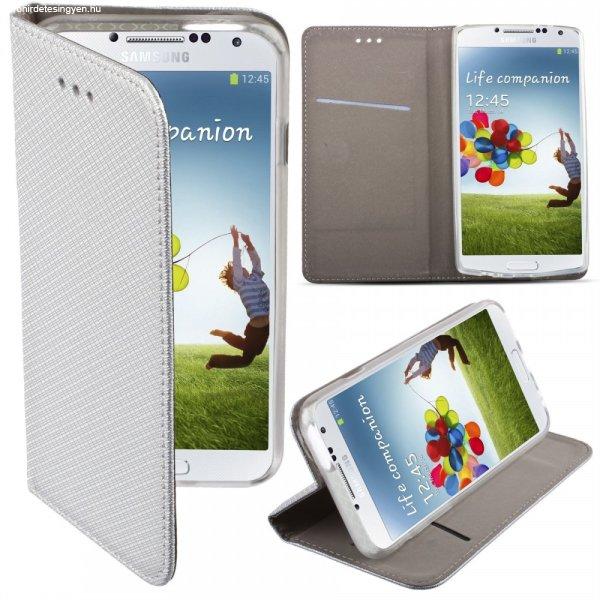 LG G4S telefon tok, könyvtok, oldalra nyíló tok, mágnesesen záródó, H735,
ezüst