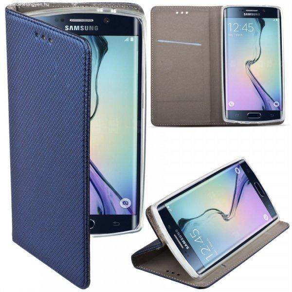 Samsung Galaxy S22 5G telefon tok, könyvtok, oldalra nyíló tok, mágnesesen
záródó, SM-S901, sötétkék