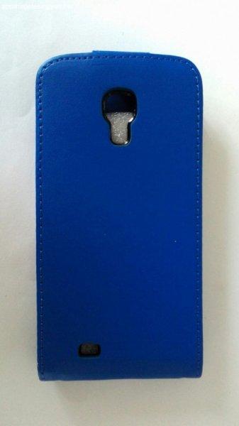Samsung I9500 I9505 I9506 I9515 Galaxy S4 kék műanyag keretes flip tok