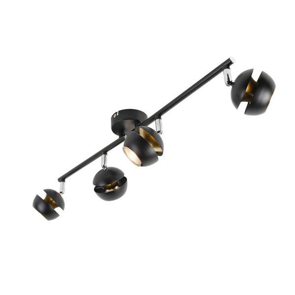 Modern reflektorfény 4 világos fekete, arany belsővel - Buell Deluxe