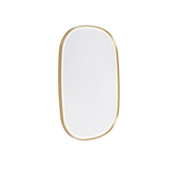 Fürdőszobatükör arany színű LED-del, ovális érintéssel dimmerrel -
Miral