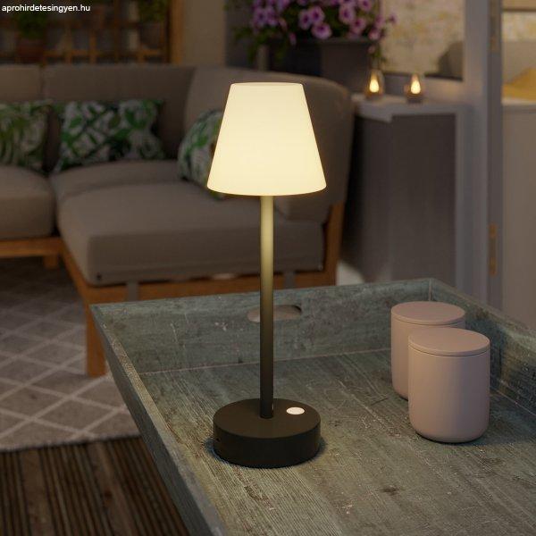 Asztali lámpa, sötétszürke, LED-del újratölthető, érintőképernyős
dimmerrel - Renata