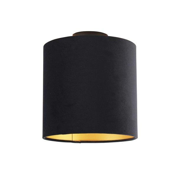 Mennyezeti lámpa velúr árnyalatú feketével, arannyal 25 cm - kombinált
fekete