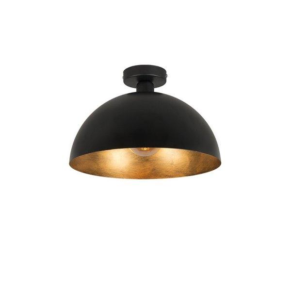 Ipari mennyezeti lámpa fekete, arany, 35 cm - Magna