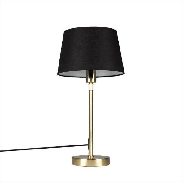 Asztali lámpa arany / sárgaréz, fekete árnyalattal állítható 25 cm -
Parte