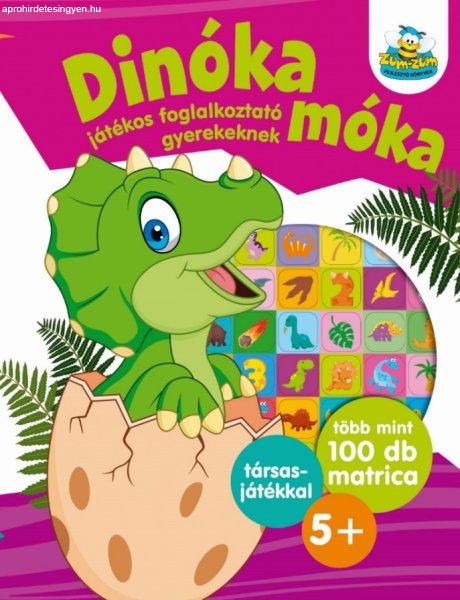 Dinóka móka - Játékos foglalkoztató gyerekeknek , Több mint 100 db matrica
plusz társasjáték 5+