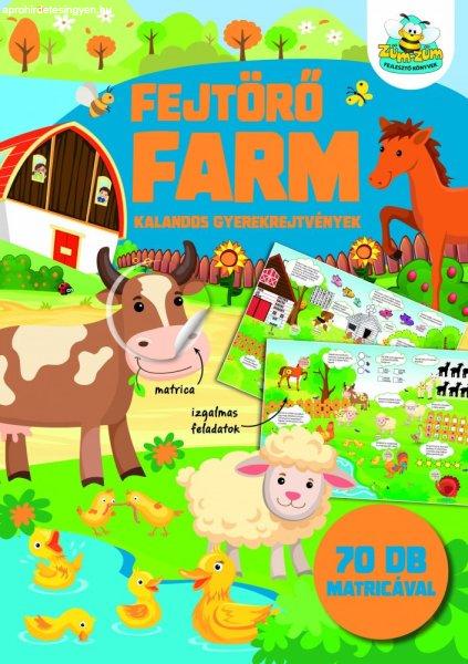 Fejtörő farm - kalandos gyerekrejtvények 70 db matricával