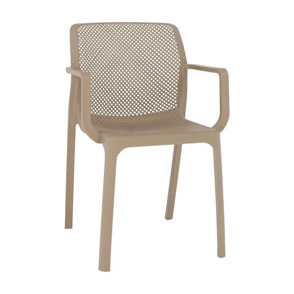 Rakásolható szék, szürkésbarna taupe/műanyag,
FRENIA
