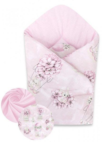 Baby Shop kókuszpólya 75x75cm - rózsaszín virágos nyuszi 