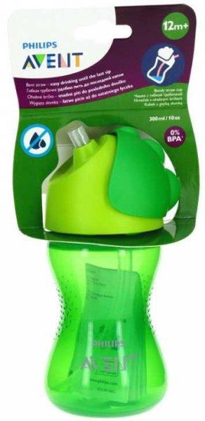 Philips Avent 12+ Bendy Szívószálas itató pohár 300ml
 - zöld 