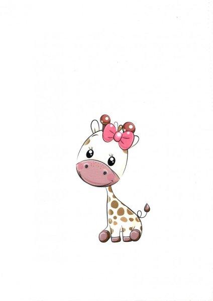 Babastar mintás textil pelenka 1db-os - It's a girl ! zsiráf