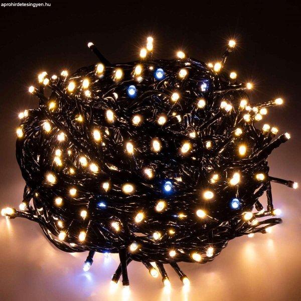Karácsonyfa világítás telepítése, 81.5 méter, 1000 LED vakuval, sárga