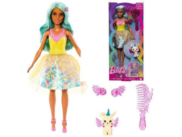 Barbie: Touch of Magic tündérbaba gyönyörű ruhában kisállattal és
kiegészítőkkel- Mattel