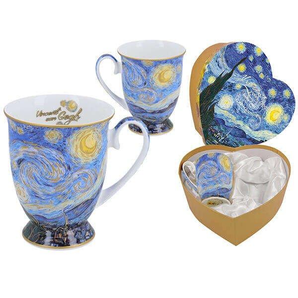 Van Gogh Csillagos éj porcelán bögre szett szív dobozban - 2 darabos -
CARMANI