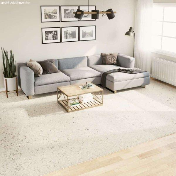 vidaXL krémszínű hosszú szálú bozontos modern szőnyeg 300 x 400 cm