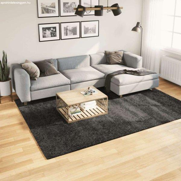 vidaXL atracitszürke hosszú szálú bozontos modern szőnyeg 200 x 280 cm