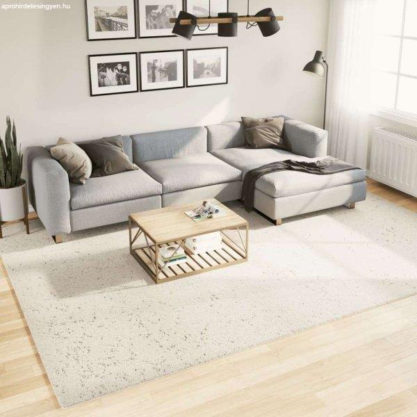 vidaXL krémszínű hosszú szálú bozontos modern szőnyeg 240 x 340 cm