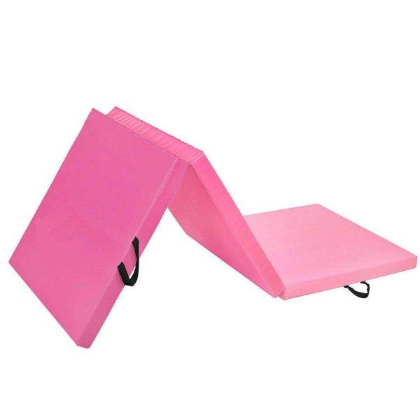 Vastag fitnesz szőnyeg gimnasztika edzéshez, összecsukható, 180x60x5, 5cm,
rózsaszín