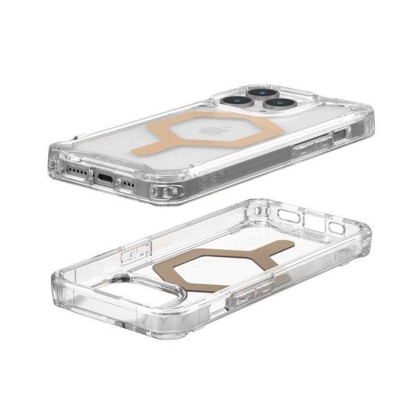 ( UAG ) Urban Armor Gear Plyo Magsafe kompatibilis iPhone 15 PRO jég arany tok