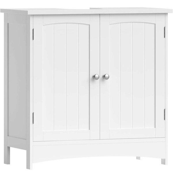 VASAGLE Fürdőszoba szekrény mosdóalap, 2 ajtóval, 2 polccal, fehér
60x60x30 cm, fehér