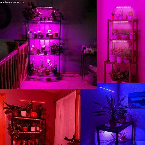 3 db LED szalag készlet a növények termesztéséhez AxaCube®, 144 LED, 22,5
W, 900 lumen, IP44, időzítő, szín- és fényintenzitás állítás,
vezetékes távirányító, USB tápegység