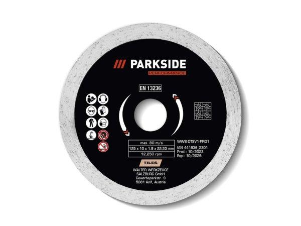 ParkSide Performance WWS-DTSV1-PRO1 Diamond Cutting Disc 125 mm x 1.2 mm fém
vágó korong (12250 RPM max) sarokcsiszolóhoz