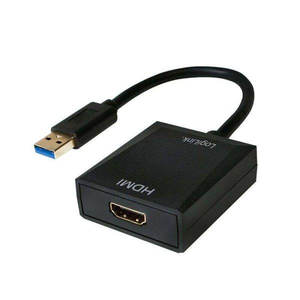 Logilink UA0233 USB3.0 to HDMI Display adapter Fekete UA0233