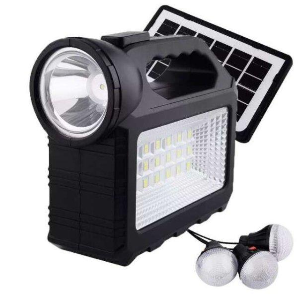 Többfunkciós LED Lámpa Cclamp GD-101 Napelemmel, 3 Izzóval, Power Bank