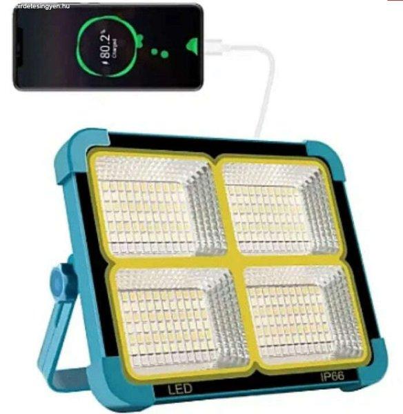 Hordozható és vízálló újratölthető napelemes LED lámpa levehető
panellel