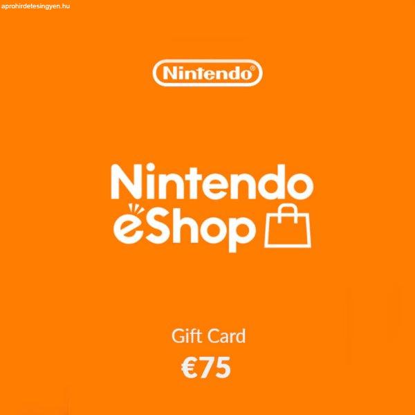 Nintendo eShop 75 EUR (Prepaid Card) (EU) (Digitális kulcs - Nintendo Switch)