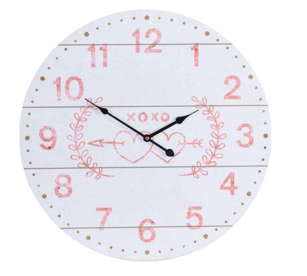 Excellent Houseware dekoratív óra, MDF, 55 cm, fehér