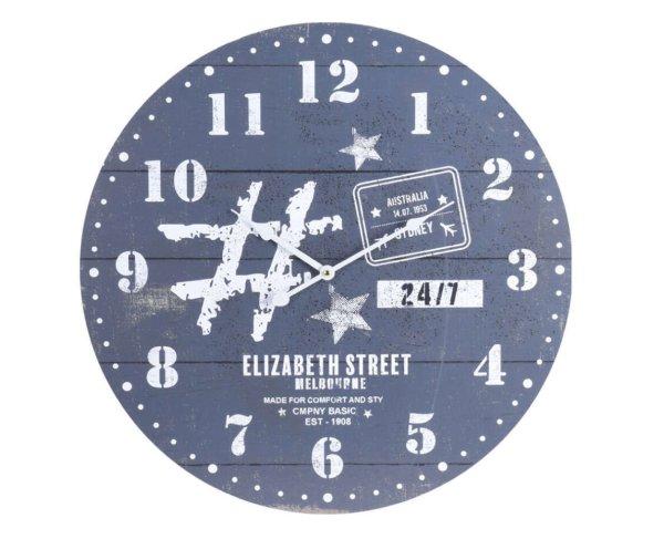 Dekoratív óra Excellent Houseware, MDF, 55 cm, kék