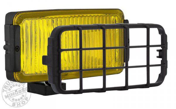 Ködfényszóró PÁR (téglalap) 180x86 mm sárga üveg, fekete ház+rács