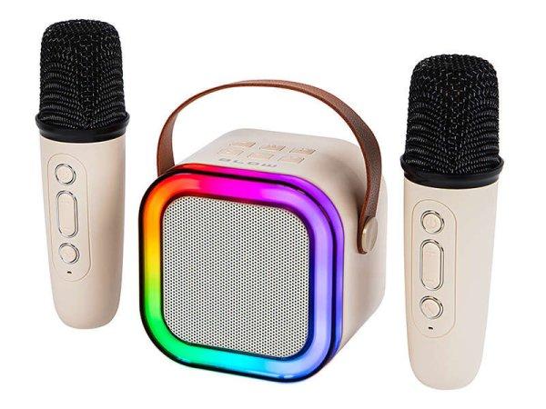 Blow Karaoke RGB Bluetooth Hangszóró 2db mikrofonnal, 10W