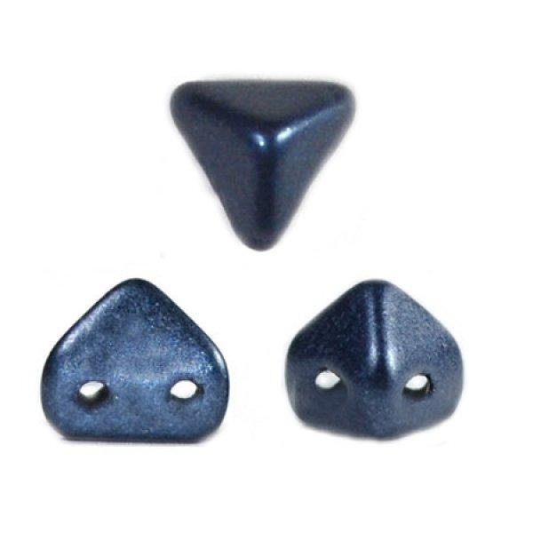 Super Kheops® par Puca® 2lyukú gyöngy - 6mm - matte metallic dark blue